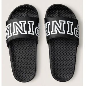 Pink Victoria secret logo slides